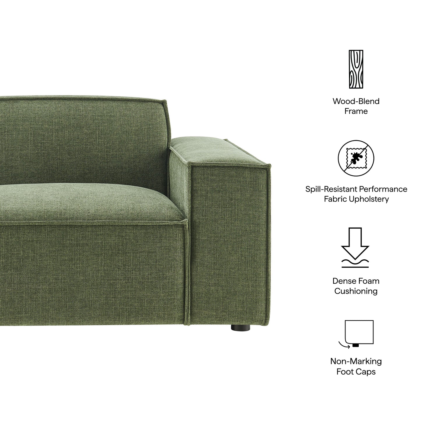 Restore Performance Fabric Upholstered Right-Facing Modular Lounge Chair by Modway