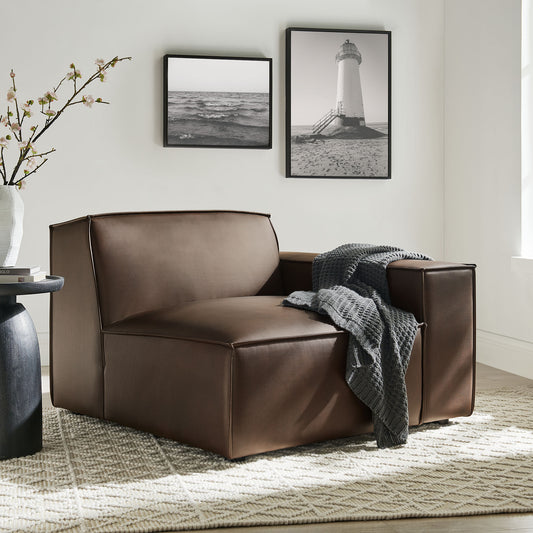 Restore Vegan Leather Right-Facing Modular Lounge Chair by Modway