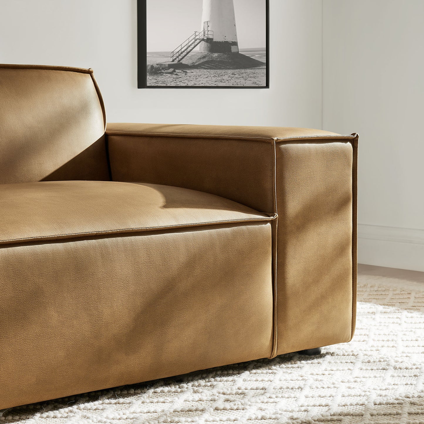 Restore Vegan Leather Right-Facing Modular Lounge Chair by Modway