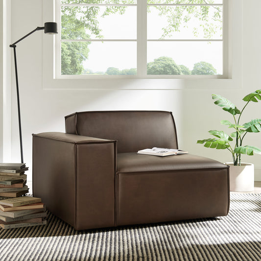 Restore Vegan Leather Left-Facing Modular Lounge Chair by Modway