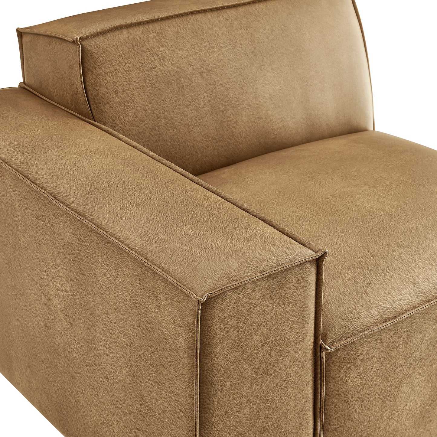 Restore Vegan Leather Left-Facing Modular Lounge Chair by Modway