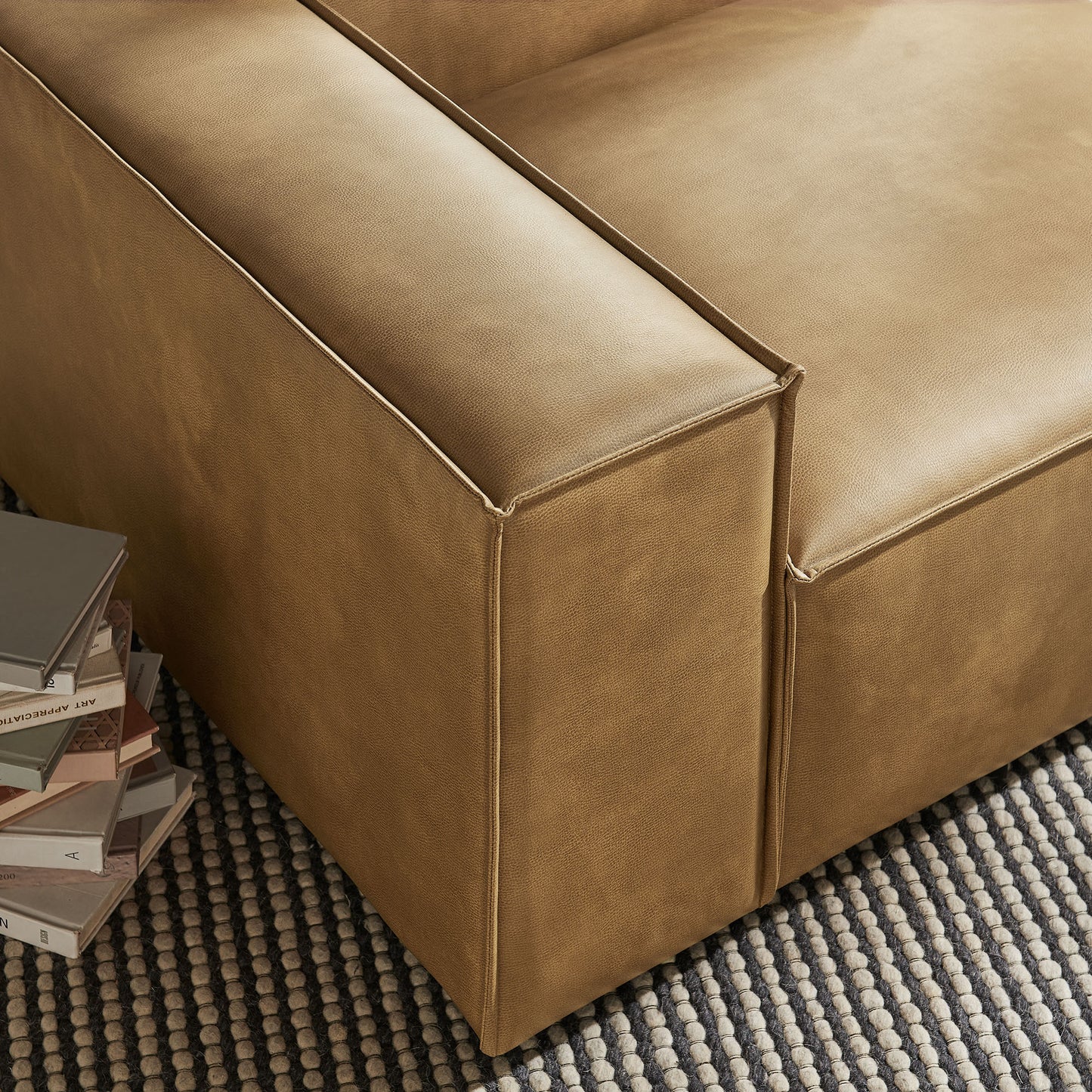 Restore Vegan Leather Left-Facing Modular Lounge Chair by Modway