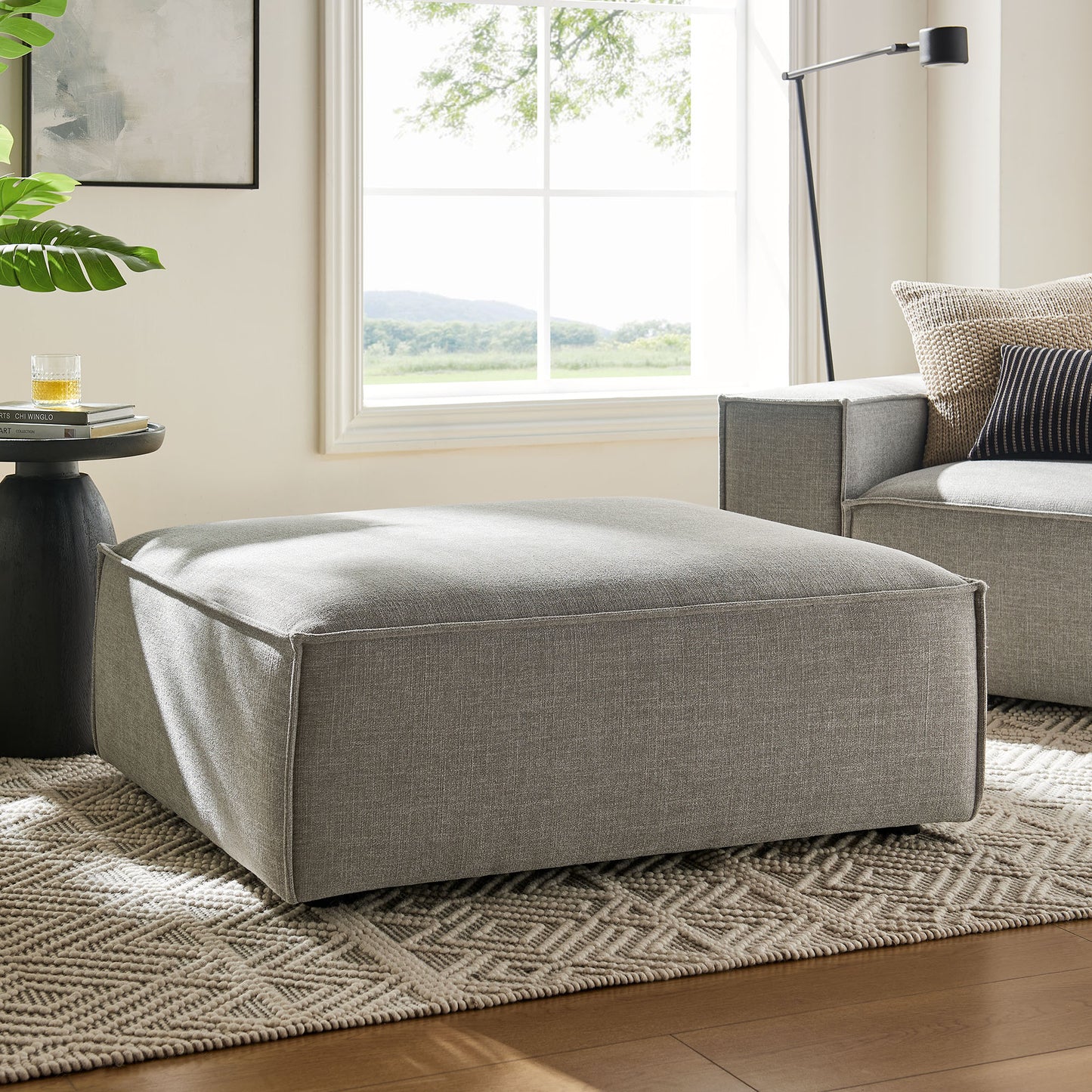 Restore Performance Fabric Upholstered Modular Ottoman by Modway
