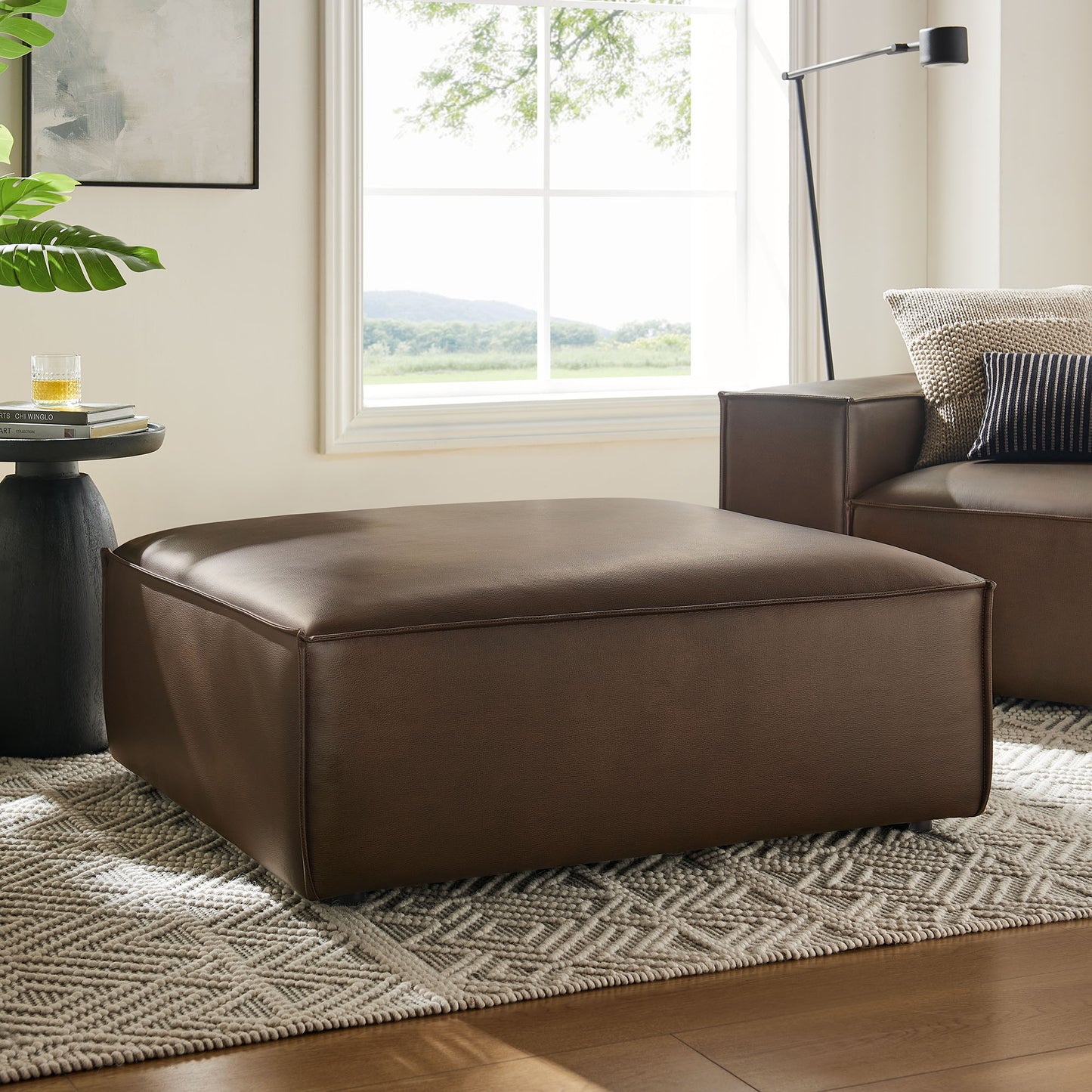 Restore Vegan Leather Modular Ottoman by Modway
