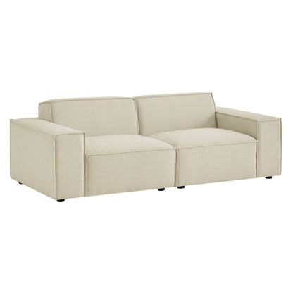 Restore 2-Piece Performance Fabric Upholstered Modular Loveseat by Modway