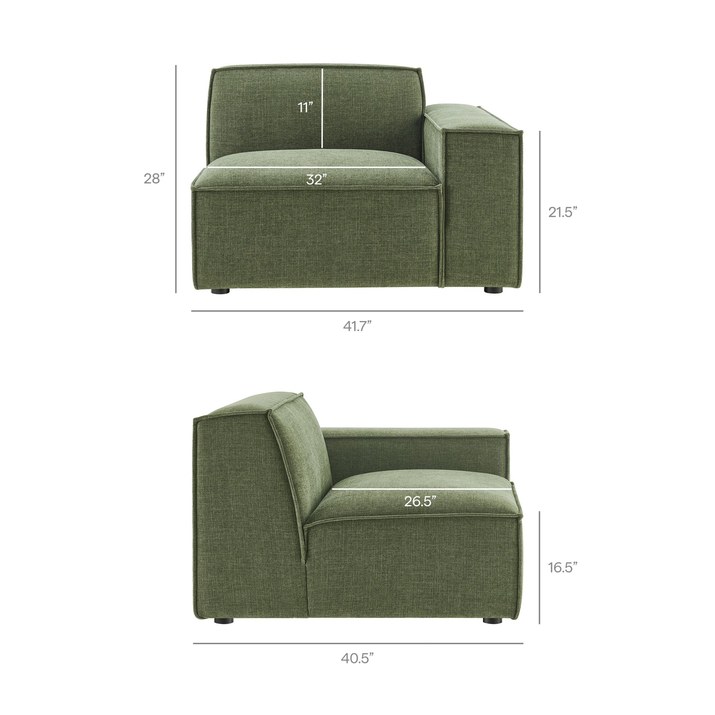 Restore 2-Piece Performance Fabric Upholstered Modular Loveseat by Modway