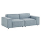 Restore 2-Piece Performance Fabric Upholstered Modular Loveseat by Modway