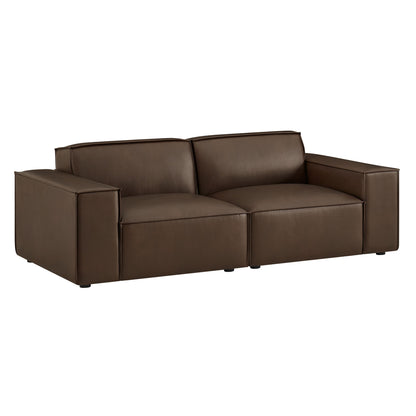 Restore 2-Piece Vegan Leather Modular Loveseat by Modway