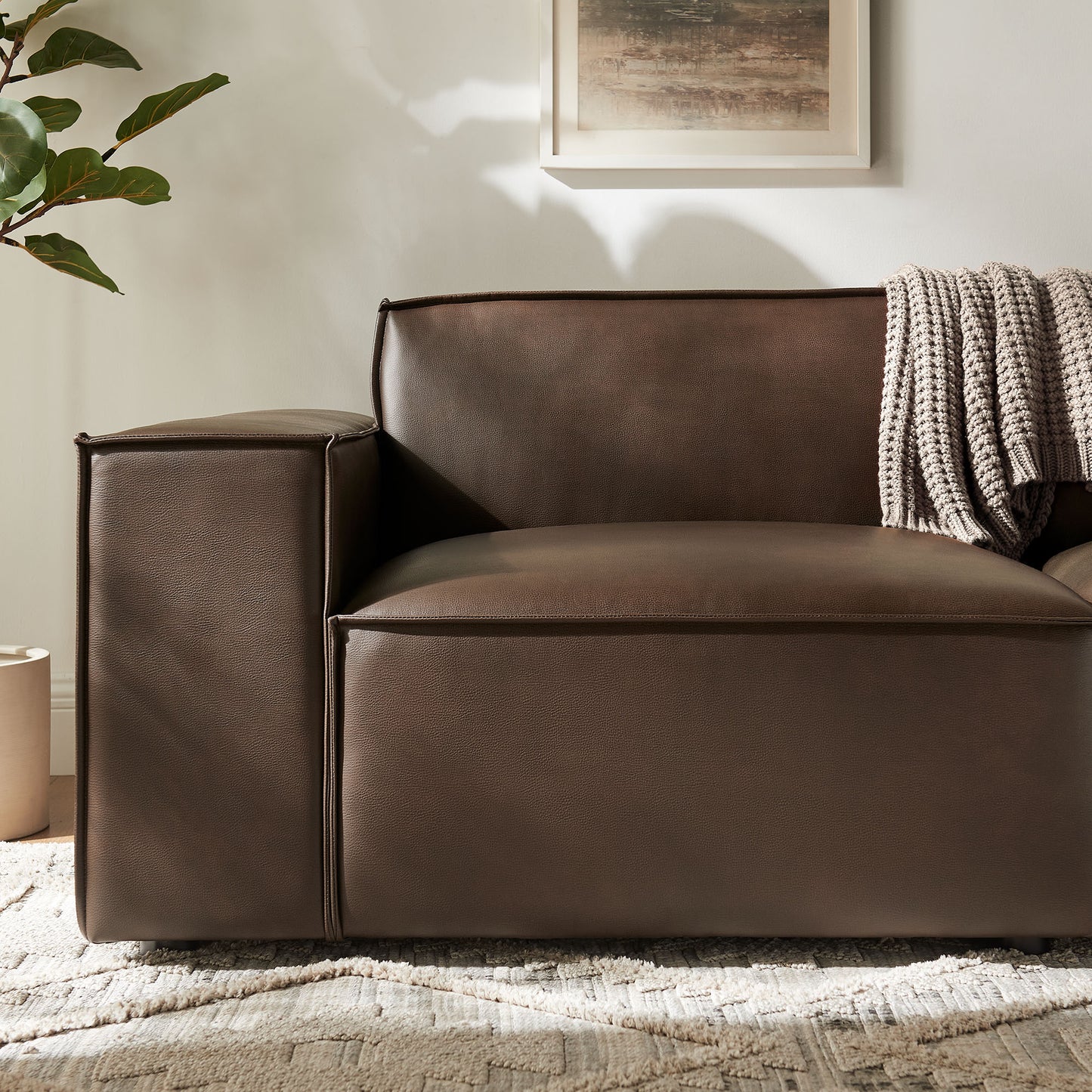 Restore 2-Piece Vegan Leather Modular Loveseat by Modway