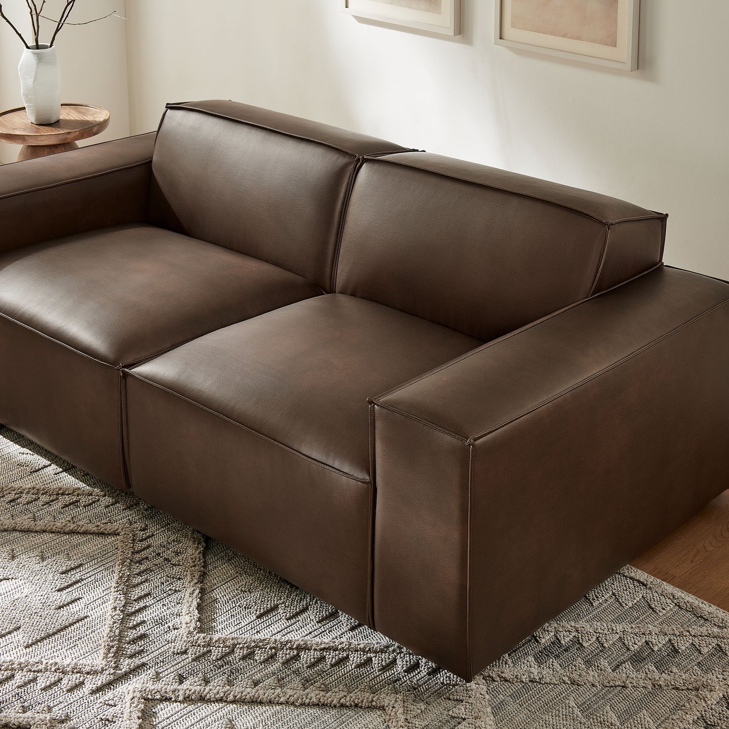 Restore 2-Piece Vegan Leather Modular Loveseat by Modway