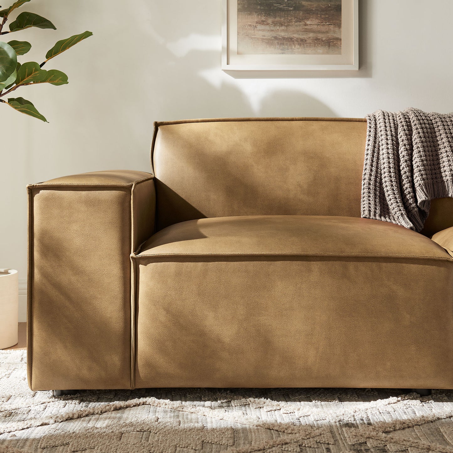 Restore 2-Piece Vegan Leather Modular Loveseat by Modway
