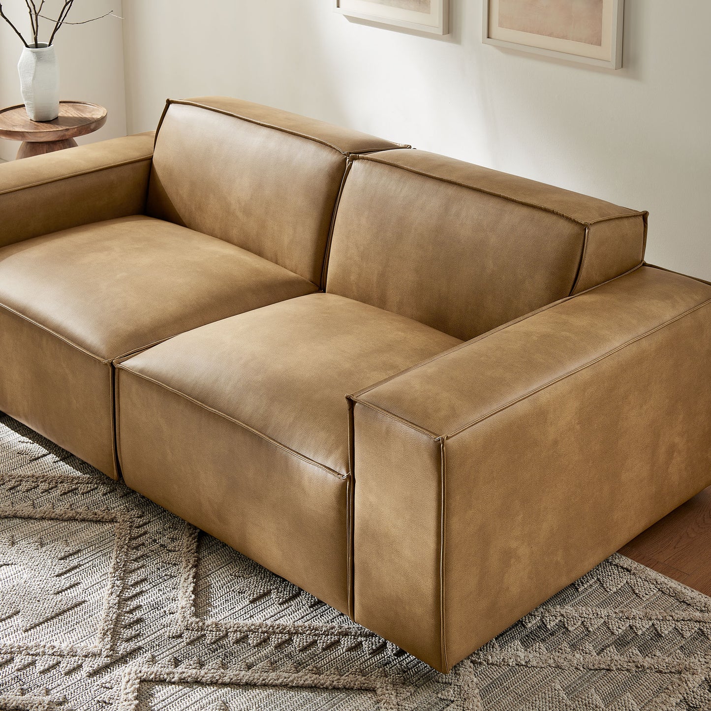 Restore 2-Piece Vegan Leather Modular Loveseat by Modway