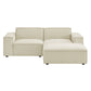 Restore 3-Piece Performance Fabric Upholstered Modular Loveseat with Ottoman by Modway