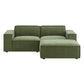 Restore 3-Piece Performance Fabric Upholstered Modular Loveseat with Ottoman by Modway