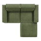 Restore 3-Piece Performance Fabric Upholstered Modular Loveseat with Ottoman by Modway