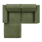 Restore 3-Piece Performance Fabric Upholstered Modular Loveseat with Ottoman by Modway