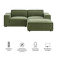 Restore 3-Piece Performance Fabric Upholstered Modular Loveseat with Ottoman by Modway