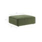 Restore 3-Piece Performance Fabric Upholstered Modular Loveseat with Ottoman by Modway