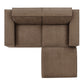 Restore 3-Piece Performance Fabric Upholstered Modular Loveseat with Ottoman by Modway