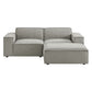 Restore 3-Piece Performance Fabric Upholstered Modular Loveseat with Ottoman by Modway