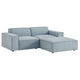 Restore 3-Piece Performance Fabric Upholstered Modular Loveseat with Ottoman by Modway