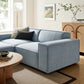 Restore 3-Piece Performance Fabric Upholstered Modular Loveseat with Ottoman by Modway