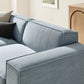 Restore 3-Piece Performance Fabric Upholstered Modular Loveseat with Ottoman by Modway
