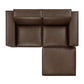 Restore 3-Piece Vegan Leather Modular Loveseat with Ottoman by Modway