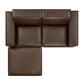 Restore 3-Piece Vegan Leather Modular Loveseat with Ottoman by Modway
