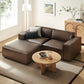Restore 3-Piece Vegan Leather Modular Loveseat with Ottoman by Modway