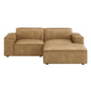 Restore 3-Piece Vegan Leather Modular Loveseat with Ottoman by Modway