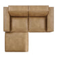 Restore 3-Piece Vegan Leather Modular Loveseat with Ottoman by Modway