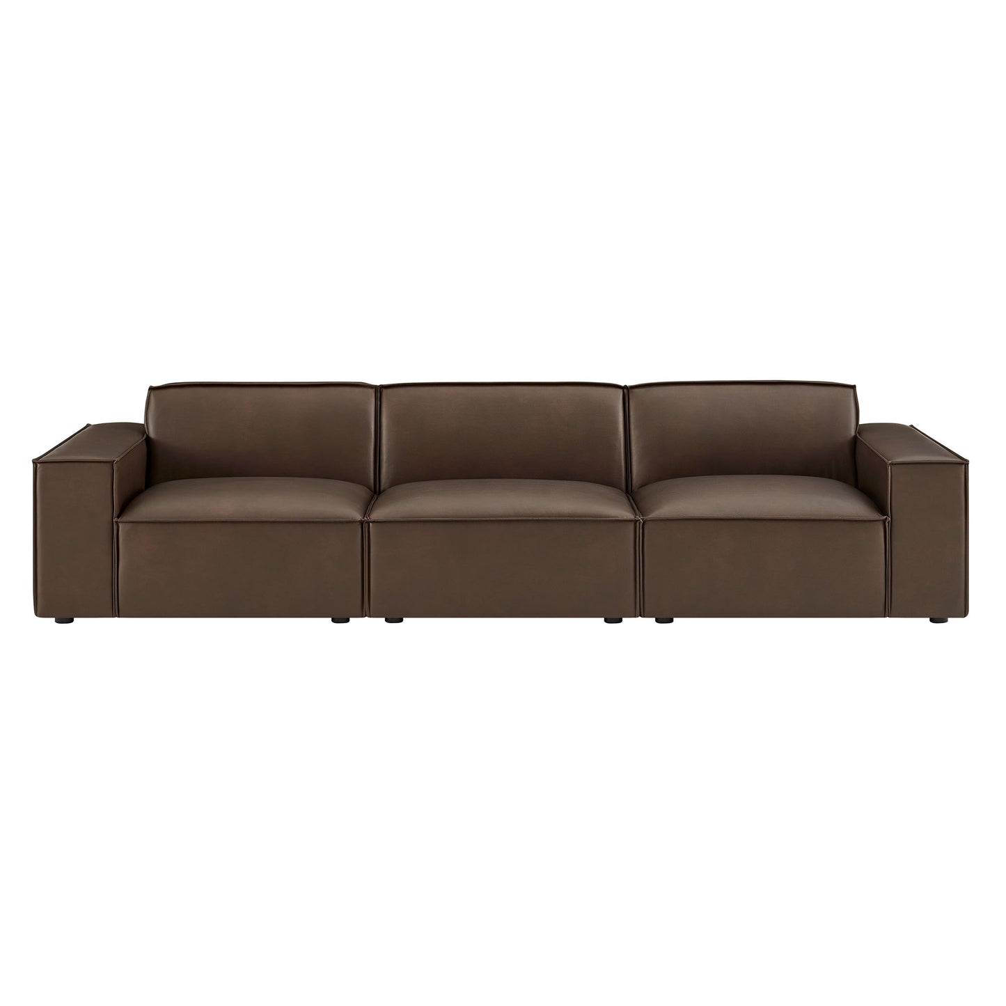 Restore 3-Piece Vegan Leather Modular Sofa Set by Modway