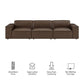 Restore 3-Piece Vegan Leather Modular Sofa Set by Modway