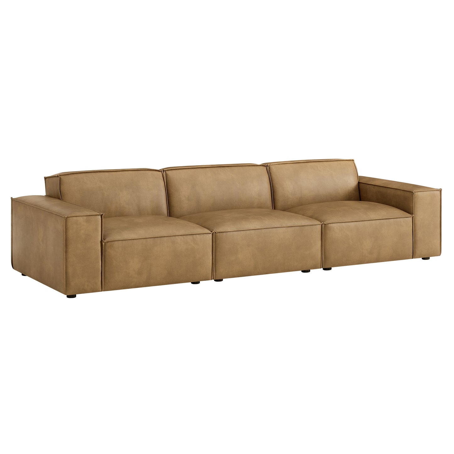 Restore 3-Piece Vegan Leather Modular Sofa Set by Modway