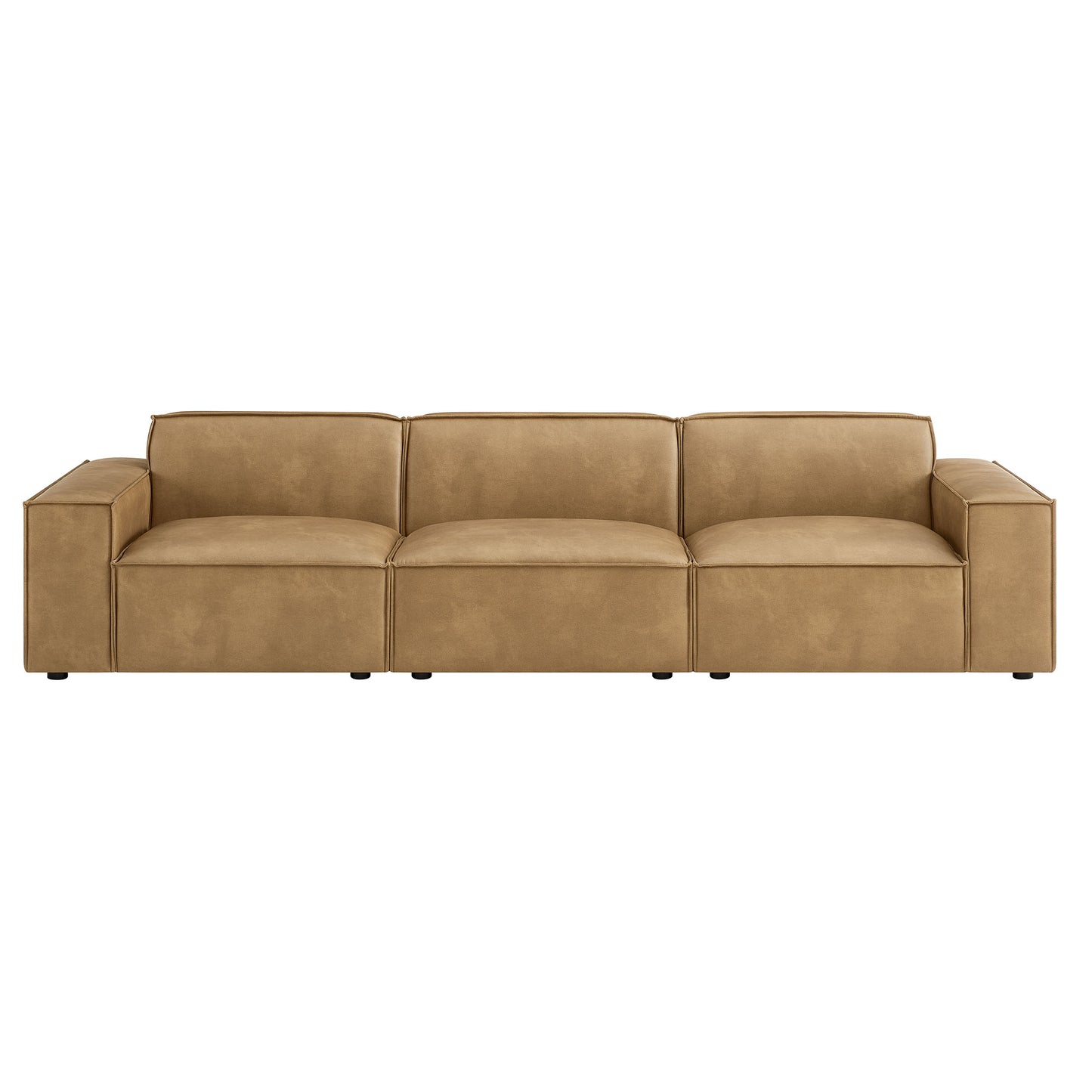 Restore 3-Piece Vegan Leather Modular Sofa Set by Modway