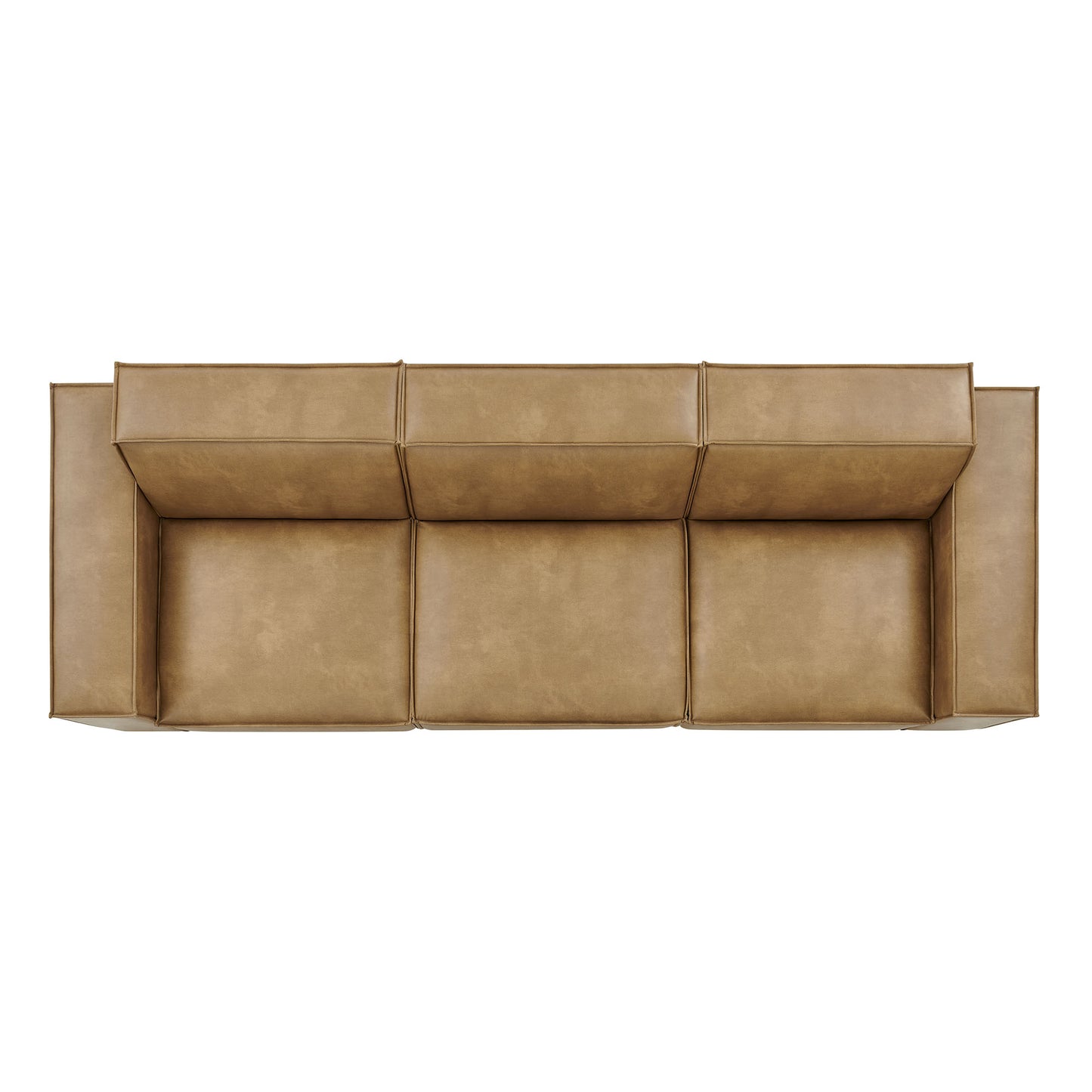 Restore 3-Piece Vegan Leather Modular Sofa Set by Modway