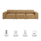 Restore 3-Piece Vegan Leather Modular Sofa Set by Modway