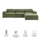 Restore 4-Piece Performance Fabric Upholstered Modular Sofa Set with Ottoman by Modway