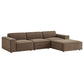 Restore 4-Piece Performance Fabric Upholstered Modular Sofa Set with Ottoman by Modway