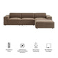 Restore 4-Piece Performance Fabric Upholstered Modular Sofa Set with Ottoman by Modway