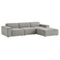 Restore 4-Piece Performance Fabric Upholstered Modular Sofa Set with Ottoman by Modway