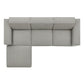 Restore 4-Piece Performance Fabric Upholstered Modular Sofa Set with Ottoman by Modway