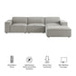 Restore 4-Piece Performance Fabric Upholstered Modular Sofa Set with Ottoman by Modway