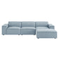 Restore 4-Piece Performance Fabric Upholstered Modular Sofa Set with Ottoman by Modway