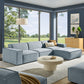 Restore 4-Piece Performance Fabric Upholstered Modular Sofa Set with Ottoman by Modway
