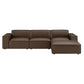 Restore 4-Piece Vegan Leather Modular Sofa Set with Ottoman by Modway