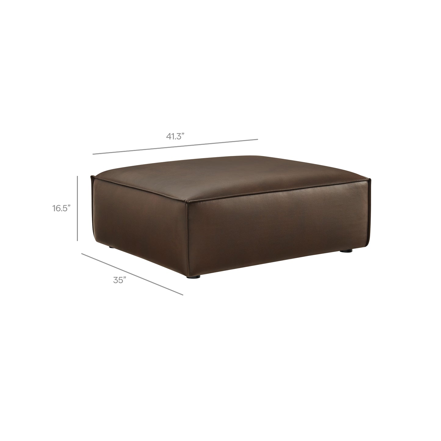 Restore 4-Piece Vegan Leather Modular Sofa Set with Ottoman by Modway