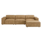 Restore 4-Piece Vegan Leather Modular Sofa Set with Ottoman by Modway