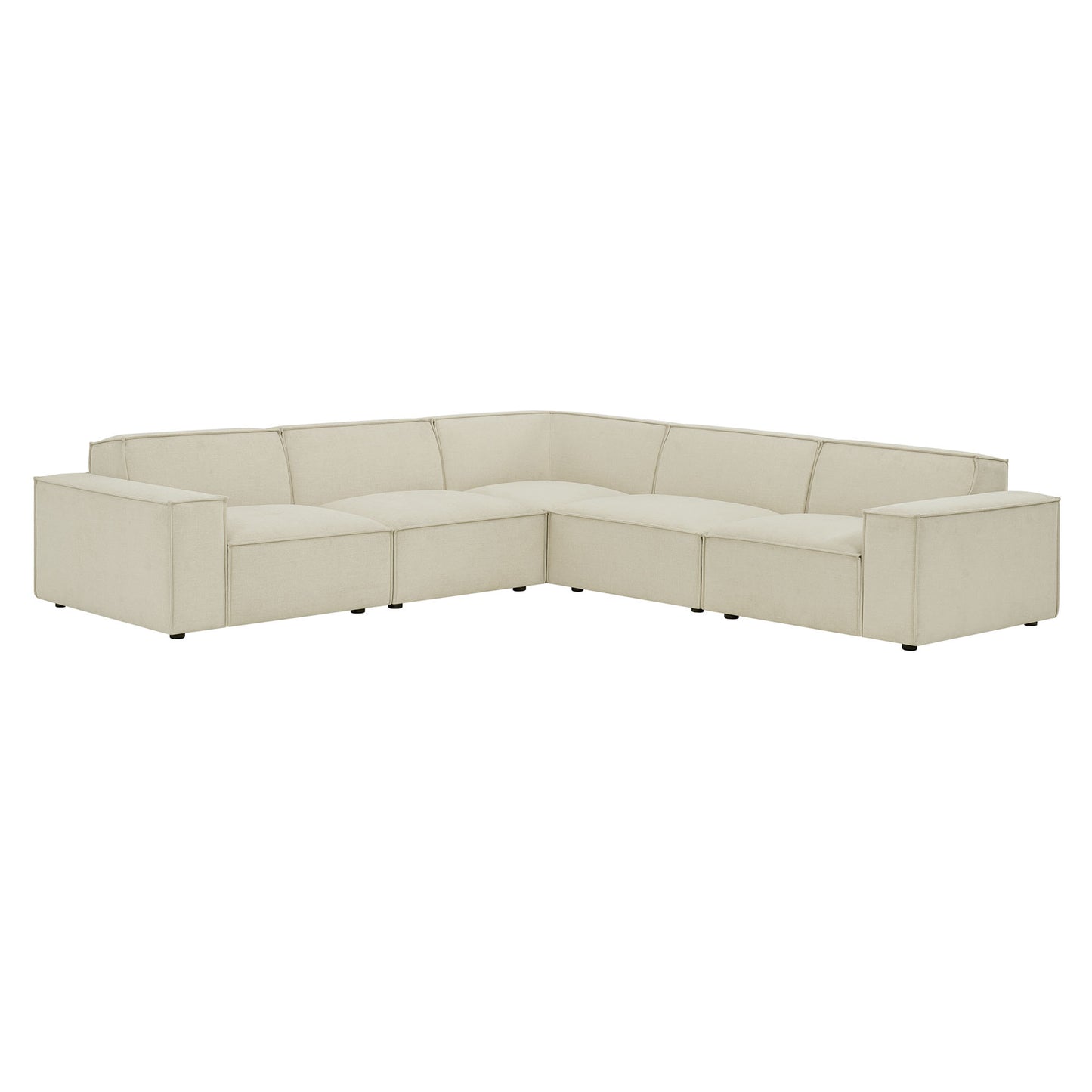 Restore 5-Piece Performance Fabric Upholstered Modular L-Shaped Sofa by Modway